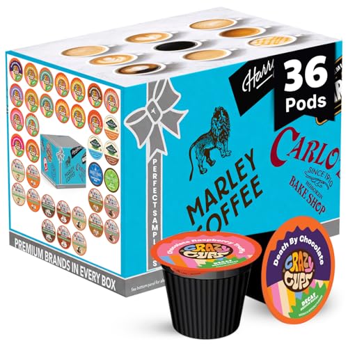 Crazy Cups Flavored Decaf Coffee Pods Variety Pack...