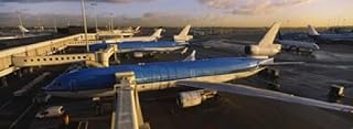 Posterazzi High angle view of airplanes Schiphol Airport Amsterdam Netherlands Poster Print, (36 x 13)