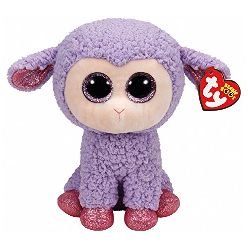Carletto Ty 37048 - lavanda con brillo de los ojos de Glubschi Beanie Boo, cordero Pascua limitada, 24 cm, púrpura , color/modelo surtido