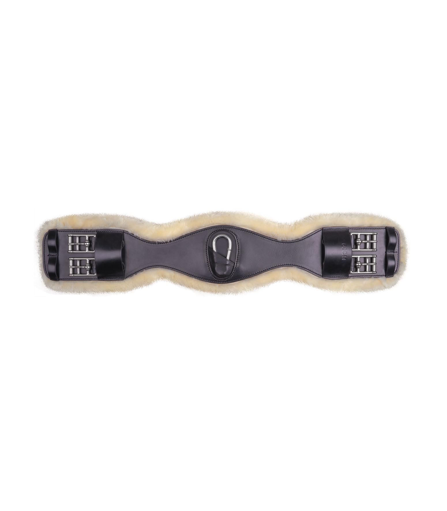 WALDHAUSEN Correa corta de cuero con lana ecológica, marrón, 60 cm