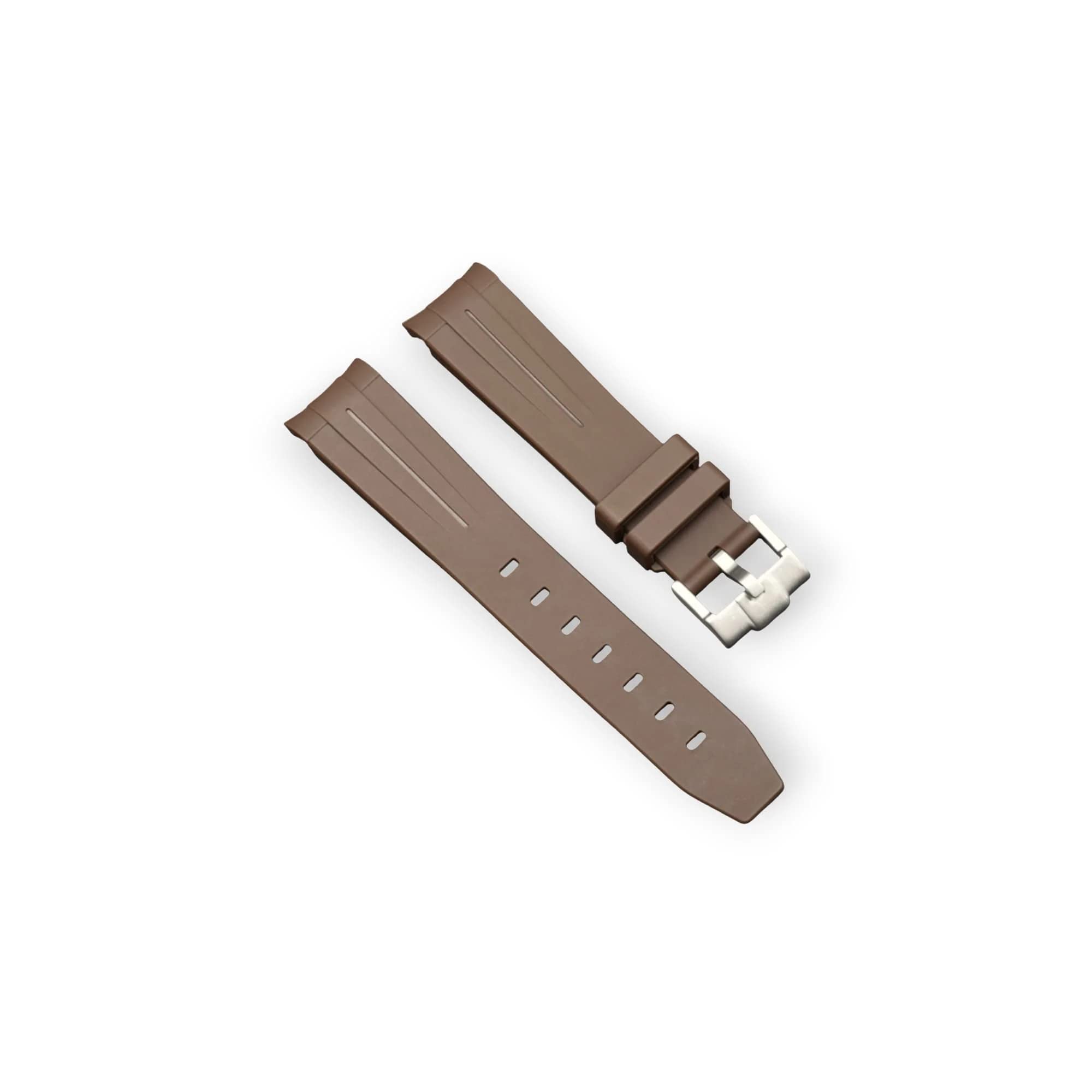 Bracelet montre caoutchouc marron MoonSwatch ajustement parfait sans vide - 3