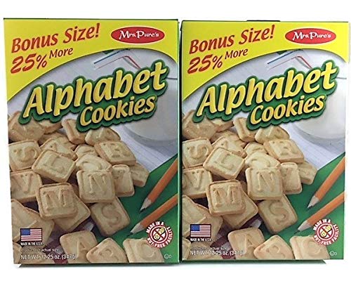 Amazon.com: Mrs Pures Nut-Free Alphabet Cookies | 12.25 Ounces | 2-Pack ...