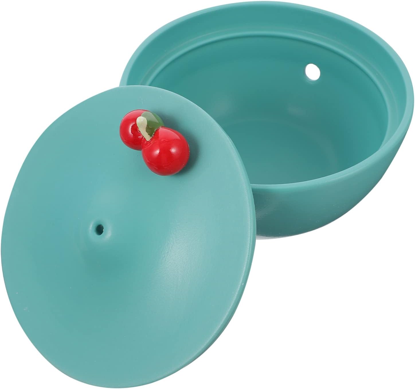 SUPVOX USB Ceramic Cat Bowl Automatic Water Fountain for Pets Durable Pet Water Dispenser with Smooth Surface for Cats Dogs and Animals Green Color