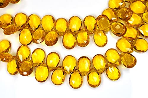Perles briolettes en quartz superfine LKBEADS pierres naturelles facettées haut de gamme