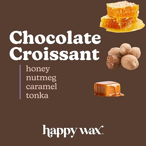 Miniatura 2 de Happy Wax Croissant - Vela perfumada de cera de soja natural de 1 mecha, infundida con aceites esenciales, larga duración, más de 30 horas de tiempo