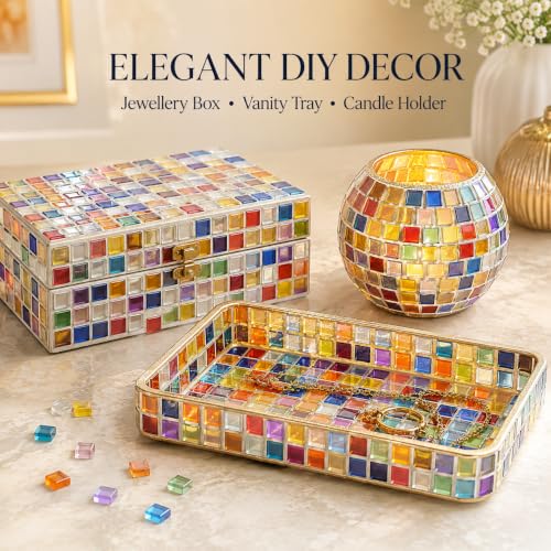 Mosaico de cristal multicolor de 500g para manualidades creativas 4