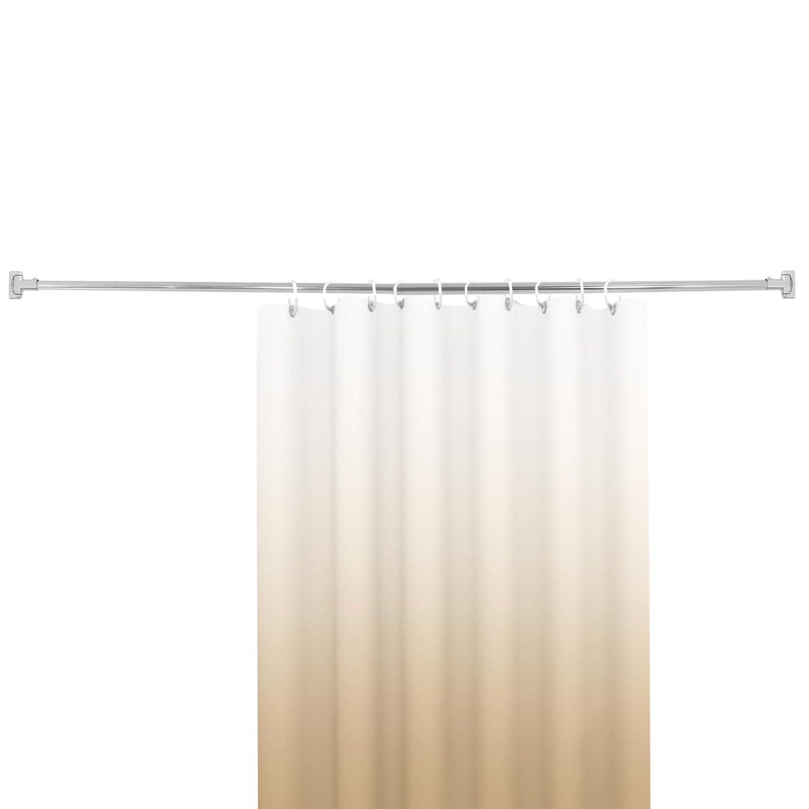 OUKANING Tringle à rideau de douche incurvée en acier inoxydable 304 et alliage de zinc - Réglable de 122 à 183 cm - Pour baignoire/douche - Charge maximale : 25 kg - Tringle de douche extensible avec