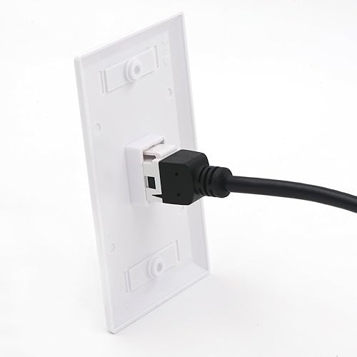 Miniatura 5 de VCE Paquete de 5 conectores HDMI Keystone, hembra a hembra, cable HDMI Pigtail 4K HDMI Jack de pared para placa de pared Keystone, 6 pulgadas
