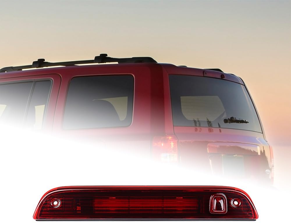 Replacement for 2007-2017 Jeep Patriot 5050 SMD LED Third 3rd Brake Cargo Light High Mount Stop Lamp Assembly Red Lens, OE: 923139, 5116236AB, 5116236AC, 5116236AD, 5116236AE, 5116236AF, 5116236AG