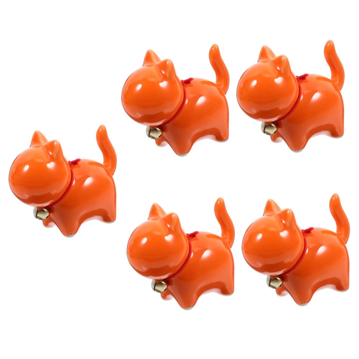 TOPBATHY 5 Statuette Di Gatti in Miniatura in Ceramica Decorazione Per Animali Scultura Di Gattini Ornamento Da Tavolo Artigianato in Ceramica