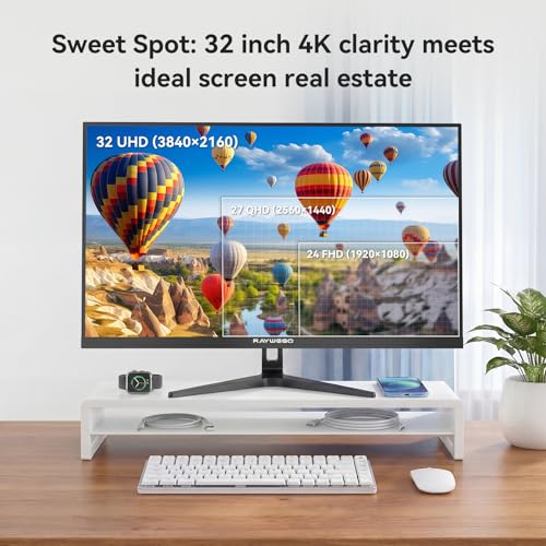 Image of 32 inch 4K Gaming Computer Monitor 60Hz UWQHD 3840x2160,99% sRGB,HDR10, FreeSync,Low Input Lag, Billions of Colors, PIP /PBP, Slim Bezel,VESA Mount HDMI /DP Eye-Care for Gaming Graphic Design
