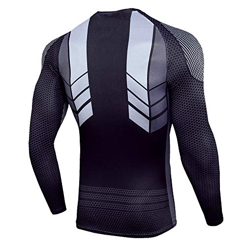 Image of OEBLD Compression Pants Men Thermal Underwear Set Base Layer Dry Tights Gym Running Leggings Long Sleeve Shirt