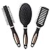 Produktbild INHEMING Haarbürsten Set,Haar Styling Set,3 Stück Stylingbürste - Haarbürste, Rundbürste, Skelettbürste  für Nasses Oder Trockenes Haar EntwirrenMassierenGlanz Hinzufügen