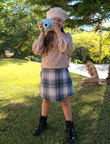 Arshiner Kid Girls Crew Neck Lantern Sleeve Sweater Cute Jumper Top Pullover Outwear 5-13 Years4