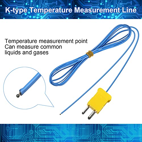 Image of 2 Meter K-Type Temperature Sensor Mini-Connector Probe Sensor Temperature Sensors Measure Range -40 to 400 Degrees Celsius (-104 to 752 Degrees Fahrenheit) for Thermocouple Sensors(20 Pieces)