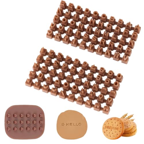 3 Piezas Sellos de Letras para Arcilla, Kit Alfabeto y Números de Plástico Marrón, Herramienta Grabado para Cerámica y Alfarería, Moldes Personalizados para Manualidades DIY 6cm