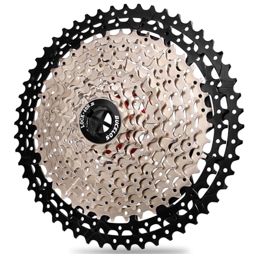 BUCKLOS 8/9/10/11/12 Speed Cassette Ultra-Light 11-25/28/32/34/36/40/42/46/50/52T Bike Cassette Fit Mountain Bike/Road Bike/XC/DH/AM Compatible with Shimano Sram HG Hub Driver