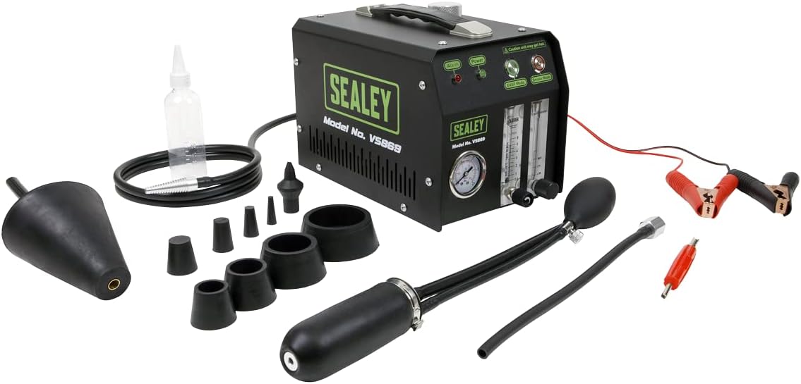 Sealey VS869 Smoke Diagnostic Tool with all included accessories