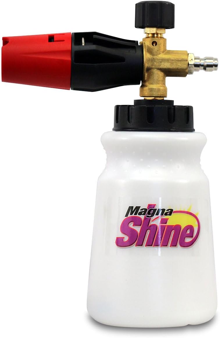 Snow Foam Spray Cannon by Hi-Tech, Thick Car Foam Blaster for Gas or Electric Pressure Washer, Adjustable Snow Foam Lance, 1/4” Quick Connector and 1 L Bottle