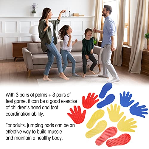 6 Paare Hände Füße Spielmatte, Spielen im Fitnessstudio sensorische Spielzeuge. Übungslimb -Koordinationsintegration Spielzeugspiel Matte für Mädchen Jungen 1+ Jahre