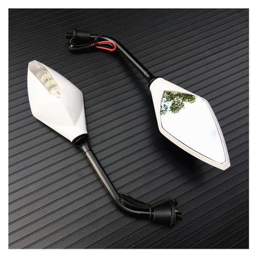 Espejo retrovisor de manillar con acabado premium y ópticas LED integradas de vidrio convexo