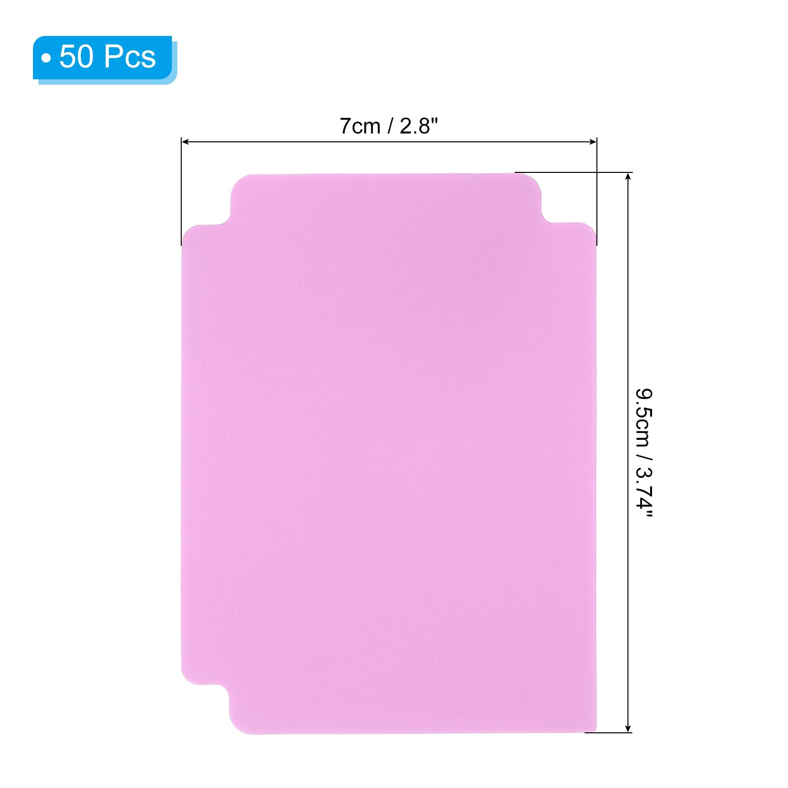 PATIKIL Trading Card Dividers 3.7x2.8 inch,50 Pack Plastic Page Dividers Playing Card Separators for Games Playing Card Sports Office Gathering Storage Supplies,Pink - Image 2