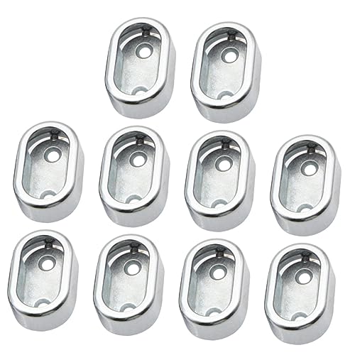 BUGUUYO 10pezzi Supporti in Alluminio Per Asta Appendiabiti Armadio Base Rinforzata Antiruggine Per Bastoni Appendi Abiti Fissaggio Stabile e Facile Da Installare Per Guardaroba Elegante