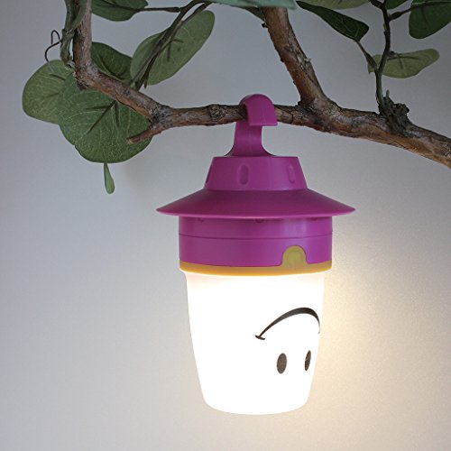 Smile LED Lantern: Portable Night Light Camping Lantern For Kids (Raspberry) - Thumbnail 4