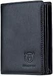 BULLCAPTAIN Large Capacity Genuine Leather Bifold Wallet/Credit Card Holder for Men with 15 Card Slots QB-027