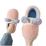 KOOBS Zapatillas Zapatillas de algodón Hombres y Mujeres Invierno Hogar cálido con Cachemira para Padres e Hijos sin Deslizamiento-CS,26/27