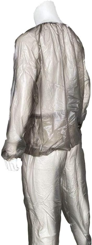 Heavy Duty Sauna Suits for Women Men Weight Loss Exercise 2 Piece Transparent Sweat Suit - Image 4