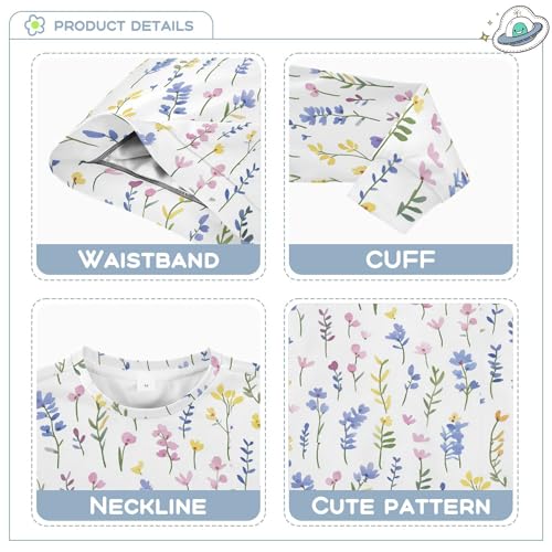 JUNZAN Spring Flowers Iris White Kids Girls Hooded Sweatshirt Crewneck Tops Clothing Shirts Sports 4T3