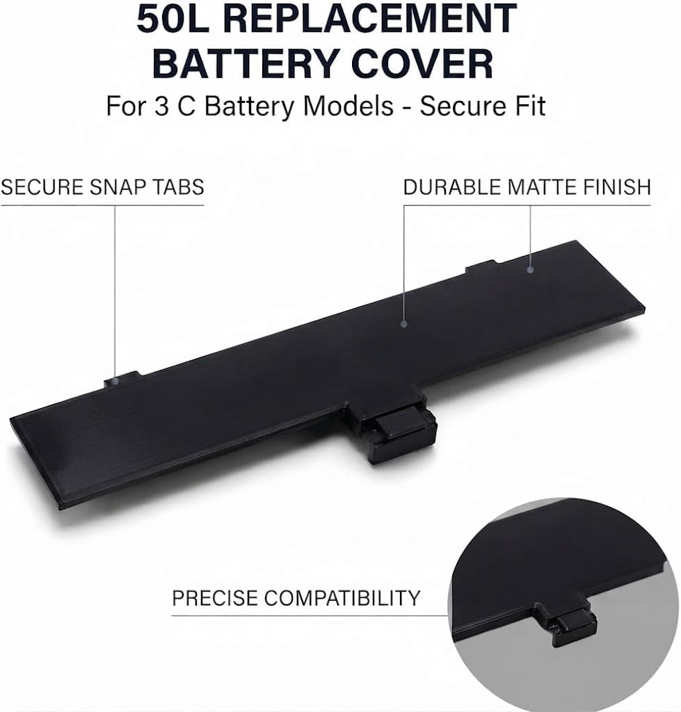 Battery Cover Compatible with Ninestars 50L 13.2 Gallon Motion Sensor Bin
