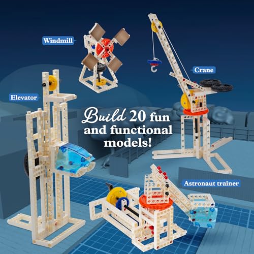 Image of Thames & Kosmos | Mechanical Engineering: Machines & Vehicles STEM Experiment Kit | Build 20 Mechanical Models, Explore Physics of Force & Motion | Hands-on, Introductory Science Learning for Ages 8+