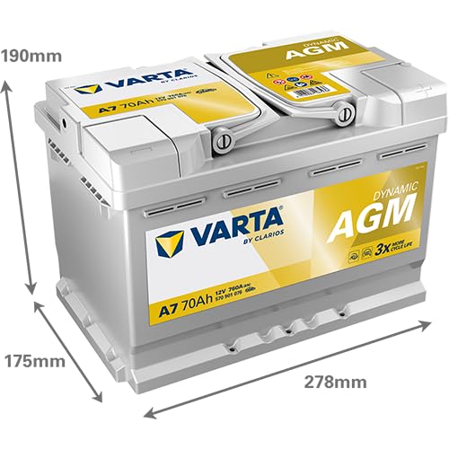 Amazon | ドイツ製 VARTA バッテリー 570-901-076 A7(旧品番E39) AGM