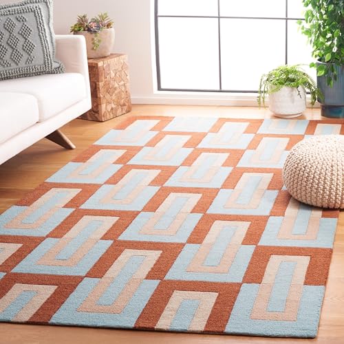 Image of Hand Tufted Wool Carpets Anti Shedding Rug Modern Carpets for Living Room Size 12x18 Feet