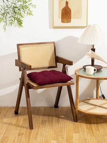 HAMO Dining Chair Seat Pad Cushions Set of 4, 38x38 cm, 15x15 inches (Red) - Cosy Home Interiors HAMO Dining Chair Seat Pad Cushions Set of 4, 38x38 cm, 15x15 inches (Red) - Image 6