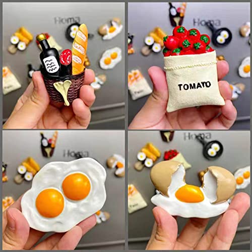 10Pcs Fridge Magnet, Food Refrigerator Magnets, Decorative Magnets For Toddlers Kids, Cute Artificial Food Display For Strong Resin Magnets Fridge Kitchen Home Decor Office #TOP1