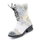 TMA Damen Winter-Stiefel, Silberweiß - 39