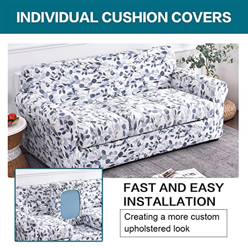 Housse de canapé extensible KRFOONN avec 3 housses de coussin séparées