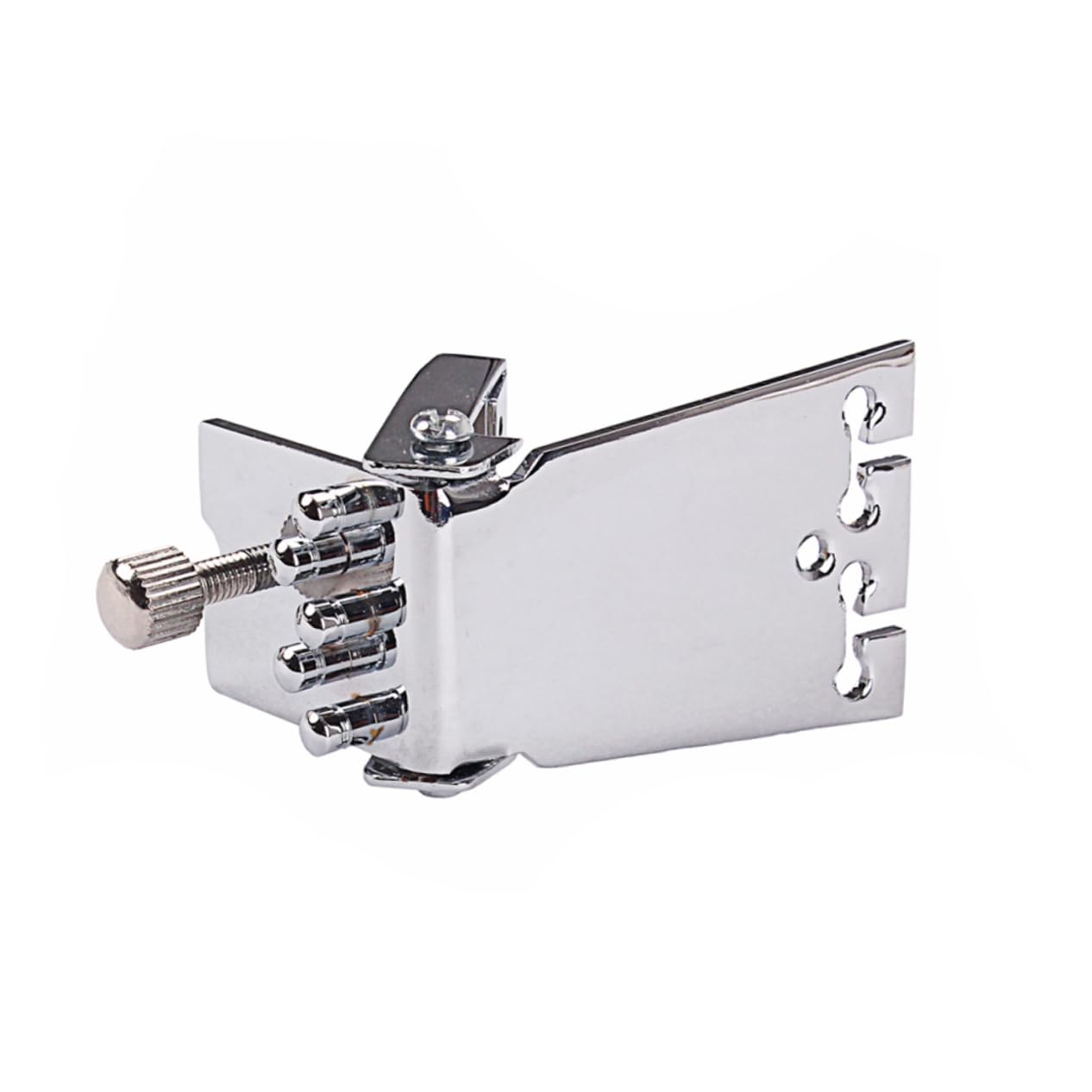 Yardwe Metal Banjo Drawplate Ha153 5 String Tremolo Tailpiece Vibrato Bridge for Banjo (elegant Silver)