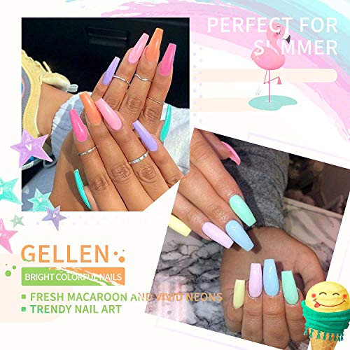 Kit de esmaltes en gel Gellen 39 piezas con 36 colores y base top coat miniatura 3