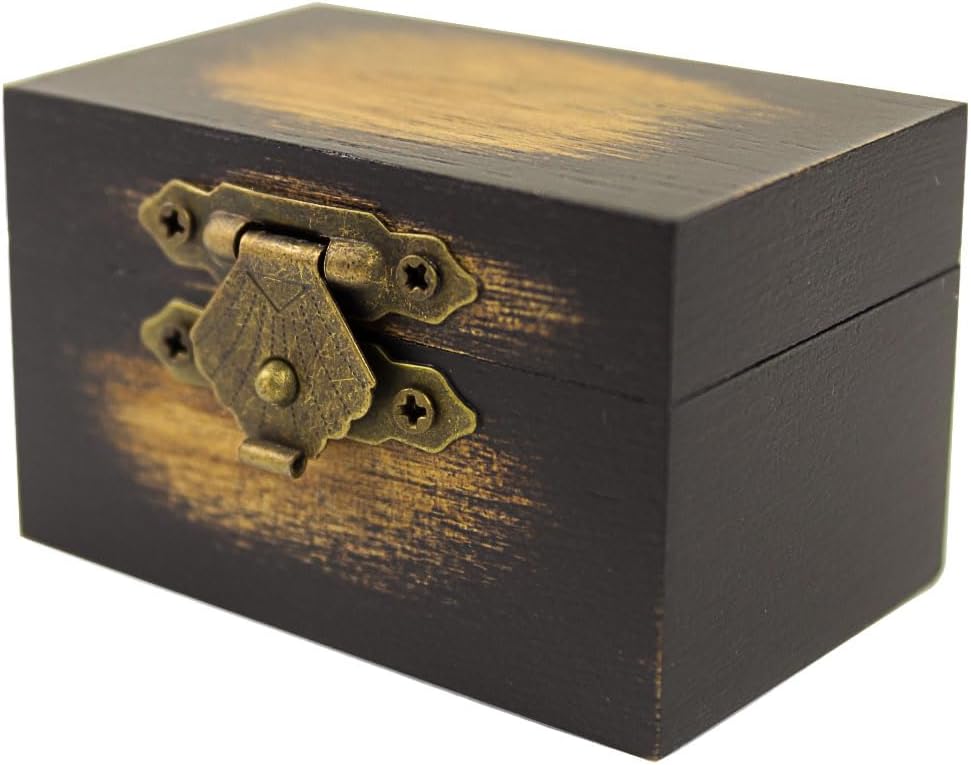 Rustic Wooden Engagement Ring Box, Solid Wood Ring Box for Proposal Wedding Ring Storage