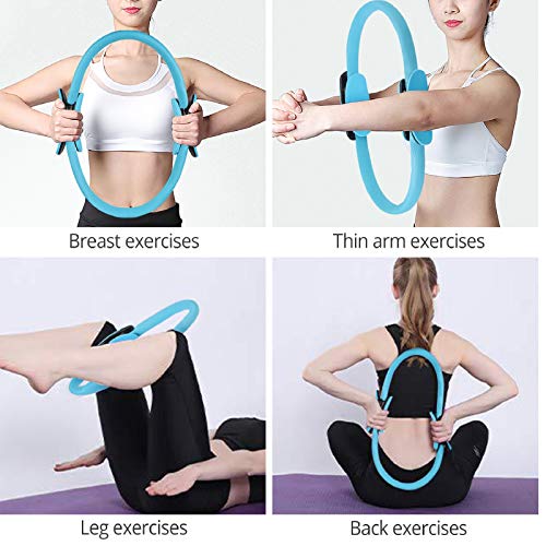 COLFULINE-15-Inch-Pilates-Ring-Fitness-Magic-Circle-Exercise-Circle-for-Toning-Sculpting-Inner-Outer-Thighs-Improve-Core-Power-Strength-Flexibility-Posture