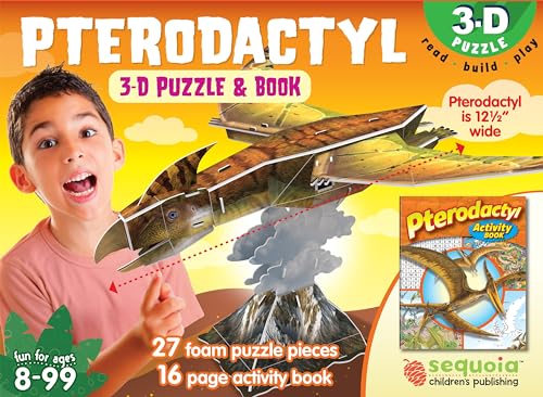 Pterodactyl 3-D Puzzle and Activity Book