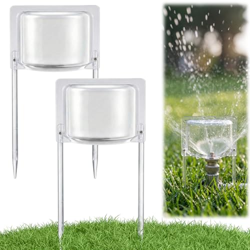 LemonRoad 2 Pcs Clear Sprinkler Splash Shield Guard Thicken Overspray Guard by LemonRoad - Used condition - US$14.31