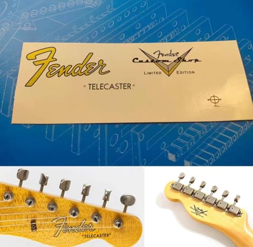 Suitable For Fender Custom Shop Electric Guitar Head Logo Water Transfer Printing Sticker (POSTMODERN-TELE)