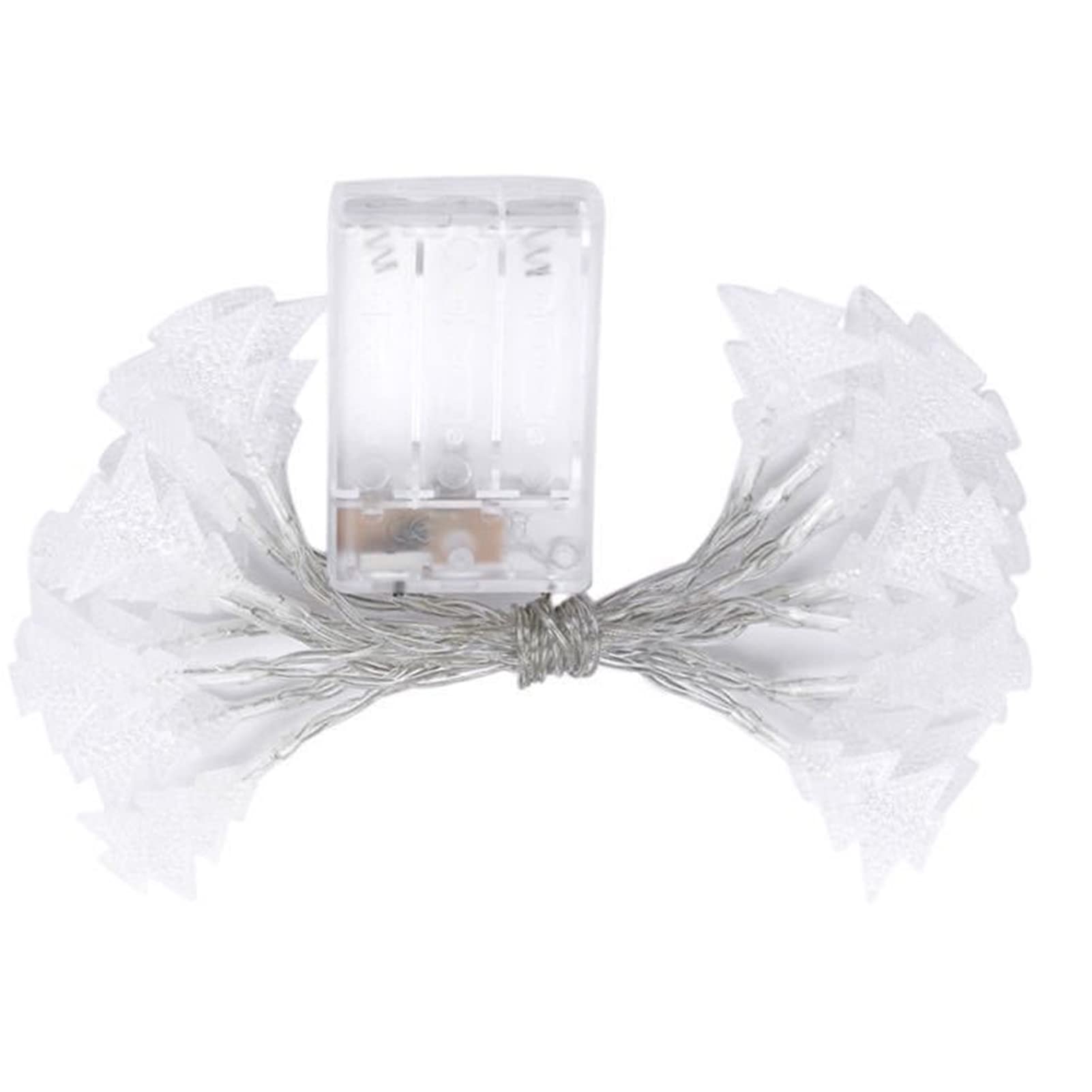 Łańcuch świetlny choinkowy na zewnątrz łańcuch świetlny zasilany bateriami LED mini lampki bożonarodzeniowe, łańcuch świetlny dekoracyjny do dekoracji imprezowych białe