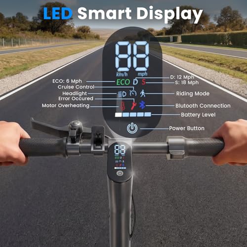 Image of Electric Scooters - Electric Scooter Adults, 1200W /1000W /500W Motor, 28 /25 /21 /18 MPH Top Speed, 10'' /8.5'' Tires, 28 /25 /23 /21Miles, APP Control E Scooter for Teens