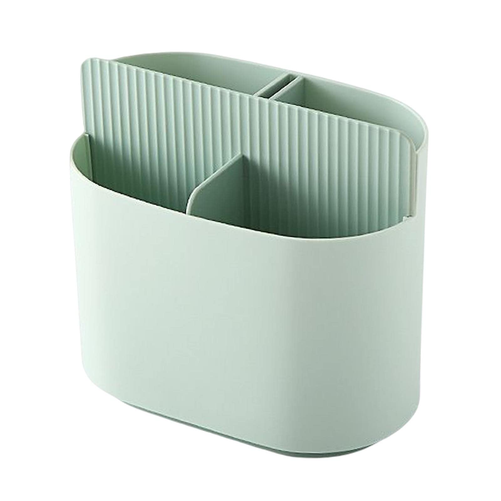 Chopsticks Storage Rack, Cutlery Drainer for Sink, Cutlery Storage Sink Caddy Spoon Holder, for Kitchen Countertop and Home Table (Green)